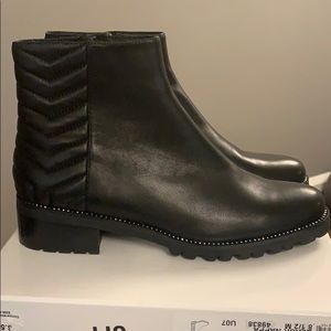 Neiman Marcus Black Leather Boots women’s 8.5